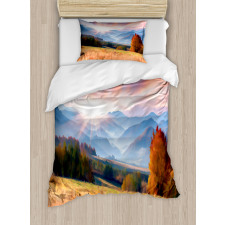 Colorful Fall Scene Duvet Cover Set