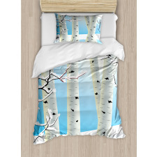 Seasonal Snow Forest Duvet Cover Set