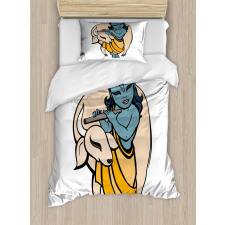 Ancient Character Playing Duvet Cover Set