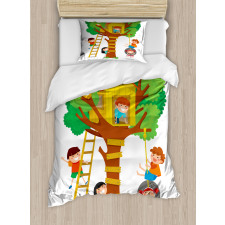 Boys Girl in a Tree House Duvet Cover Set