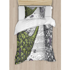 Vintage Green Vineyards Duvet Cover Set