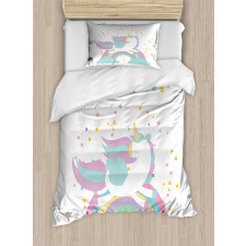 Horse with Rainbow Duvet Cover Set