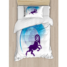 Globe Stars Goat Duvet Cover Set