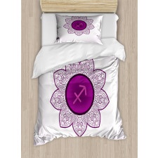 Horoscope Floral Duvet Cover Set