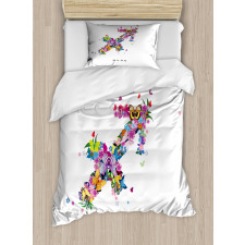 Arrow Flowers Duvet Cover Set