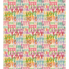 Colorful Romantic Engagement Duvet Cover Set