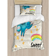 Unicorn Rainbow Duvet Cover Set