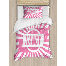 Popular Name in Pink Duvet Cover Set