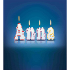 Birthday Candles Name Duvet Cover Set