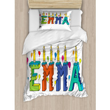 Popular Colorful Name Duvet Cover Set