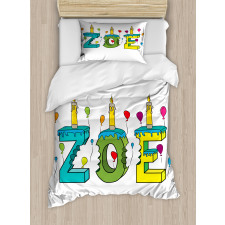 Colorful Birthday Candles Duvet Cover Set