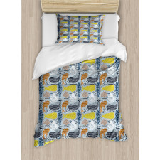 Abstract Colorful Ocean Duvet Cover Set