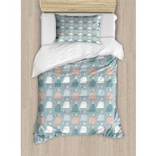 Sea Mammals with Seagull Duvet Cover Set