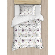 Woodland Deer Leaves Duvet Cover Set