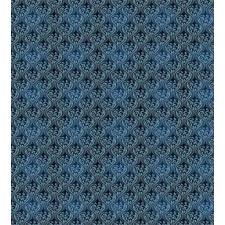 Blue Ornate Flourish Duvet Cover Set