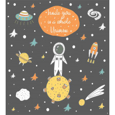 Doodle Astronaut Duvet Cover Set