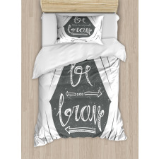 Be Brave Slogan Arrows Duvet Cover Set