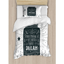 Saying on Jar with Stars Duvet Cover Set