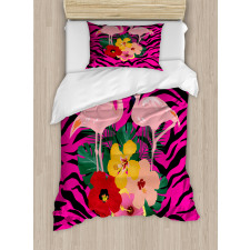 Exotic Flamingo Boho Duvet Cover Set