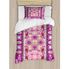 Traditional Afghan Motif Duvet Cover Set