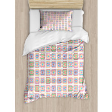 Doodle Stripe Design Duvet Cover Set