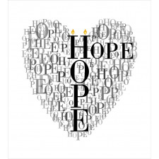 Heart Shaped Hope Word Duvet Cover Set