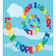 Love Hope Peace Joy Words Duvet Cover Set