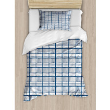 Hand Drawn Delft Stripes Duvet Cover Set