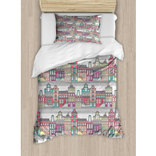 Amsterdam Sketch Houses Duvet Cover Set