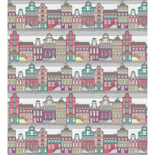 Amsterdam Sketch Houses Duvet Cover Set