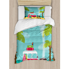 Caravan Camping Beach Duvet Cover Set