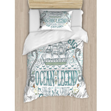 Vintage Nautical Design Duvet Cover Set