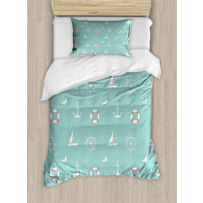 Nautical Seagull Helm Duvet Cover Set