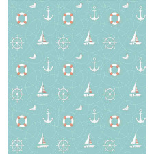 Nautical Seagull Helm Duvet Cover Set