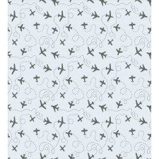 Planes with Swirls Duvet Cover Set