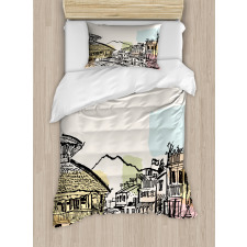 Building of Durbar Square Duvet Cover Set