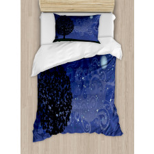 Tree Silhouette Duvet Cover Set