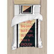 Motivational Poster Design Duvet Cover Set