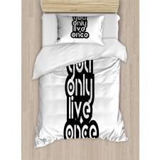 Modern Popular Phrase Duvet Cover Set