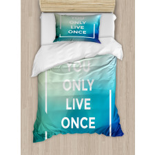 Typographic Message Design Duvet Cover Set