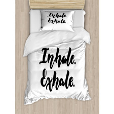 Brush Ink Words Duvet Cover Set