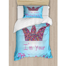 Mosaic Crown Tiara Duvet Cover Set