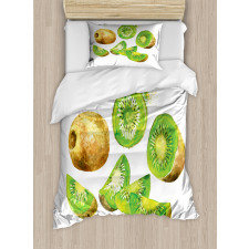 Exotic Vegan Kiwi Pattern Duvet Cover Set