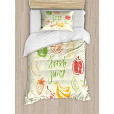 Pomegranate Peach Lime Duvet Cover Set