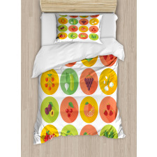 Garlic Grape Kale Plum Duvet Cover Set