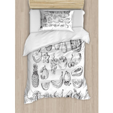 Hand Drawn Berries Food Duvet Cover Set