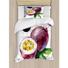 Watercolor Exotic Design Duvet Cover Set