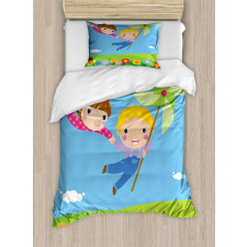 Cartoon Kids Friends Duvet Cover Set