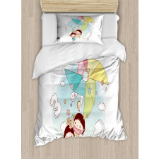 Happy Kids Playing Duvet Cover Set