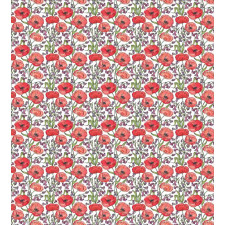 Poppy Blossoms Garden Duvet Cover Set